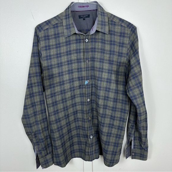 Ted Baker Other - Ted Baker long sleeve plaid button down dress shirt size 4 large